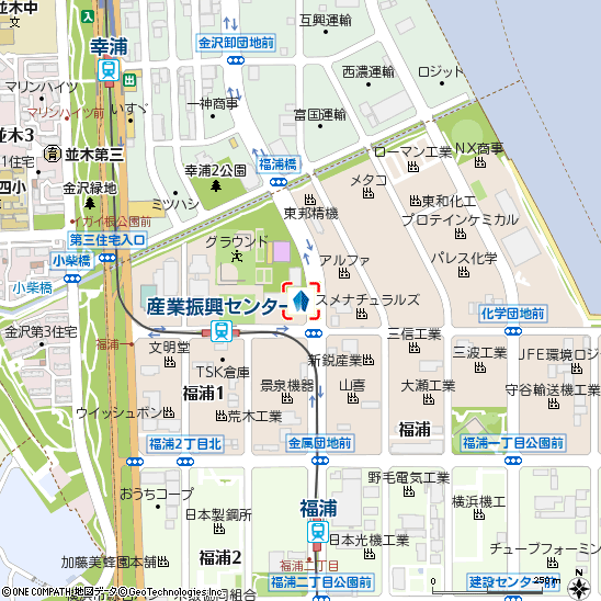 金沢産業センター支店付近の地図